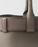 Prada Buckle Large Leather Handbag With Belt - Image 4